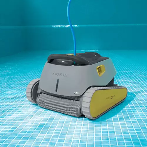 Maytronics Dolphin X40 Plus Robotic Pool Cleaner 17 m with Swivel Cable Length Pool Size Up to 15 m Grey & Yellow