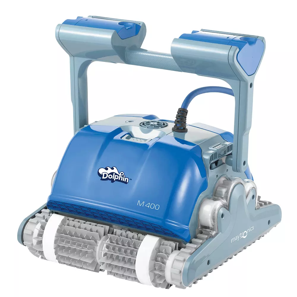 Maytronics Dolphin M 400 CB Robotic Pool Cleaner 17 m with Swivel Cable Length Pool Size Up to 15 m