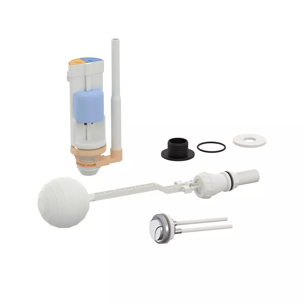 RN Dual Flush Assembly Kit Multicolor PTMT for Bathroom & Toilets, RNDFA01A11
