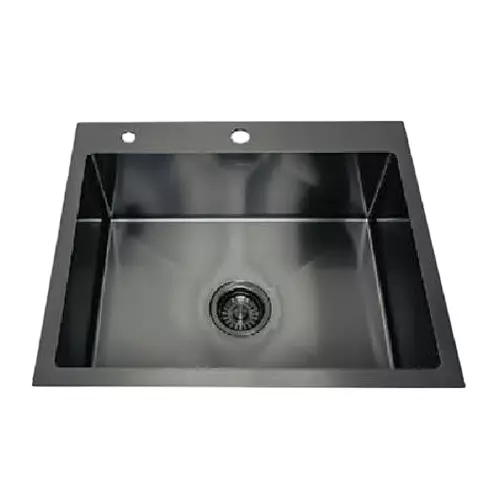 Jayna Regal PVD Square Series Single Bowl Kitchen Sink Black Finish 24x20x9 inch, JRPV 2420T-picture-15