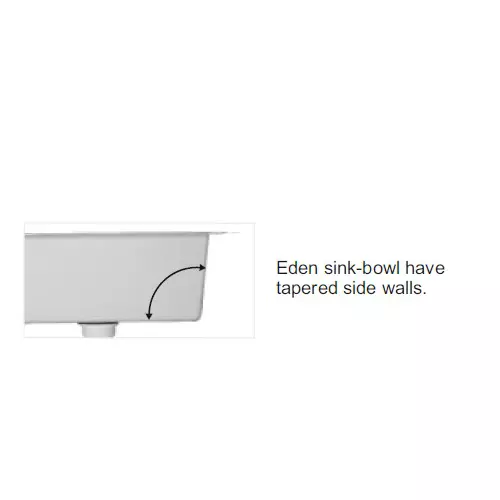 Nirali BG Kitchen Sink Expell Series 750x500 mm (29½x19½ inch) Hairline Satin Finish Stainless Steel, Eden