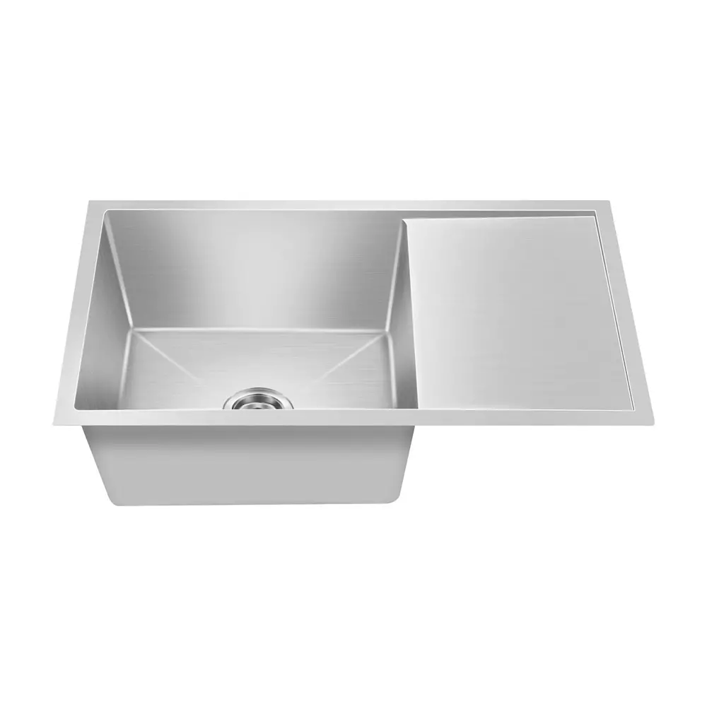 Nirali BG Meritox Ermin Kitchen Sink Ultra 915x510 mm (36x20 inch) Hairline Satin Finish Stainless Steel 550x445x230 mm Bowl