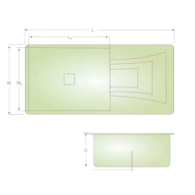 LIPKA Kitchen Sink with Drain Board 990x494x232 mm Matte Finish Stainless Steel Single Bowl, QZSBD17-CB