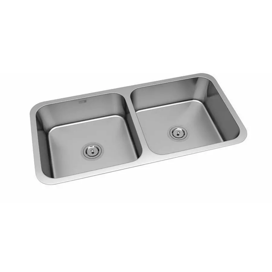Lotus Glamour Series Charisma Kitchen Sink 838x508x203 mm Size and 381 x457 mm Bowl Stainless Steel Hairline Silver Finish, LGDBC-02