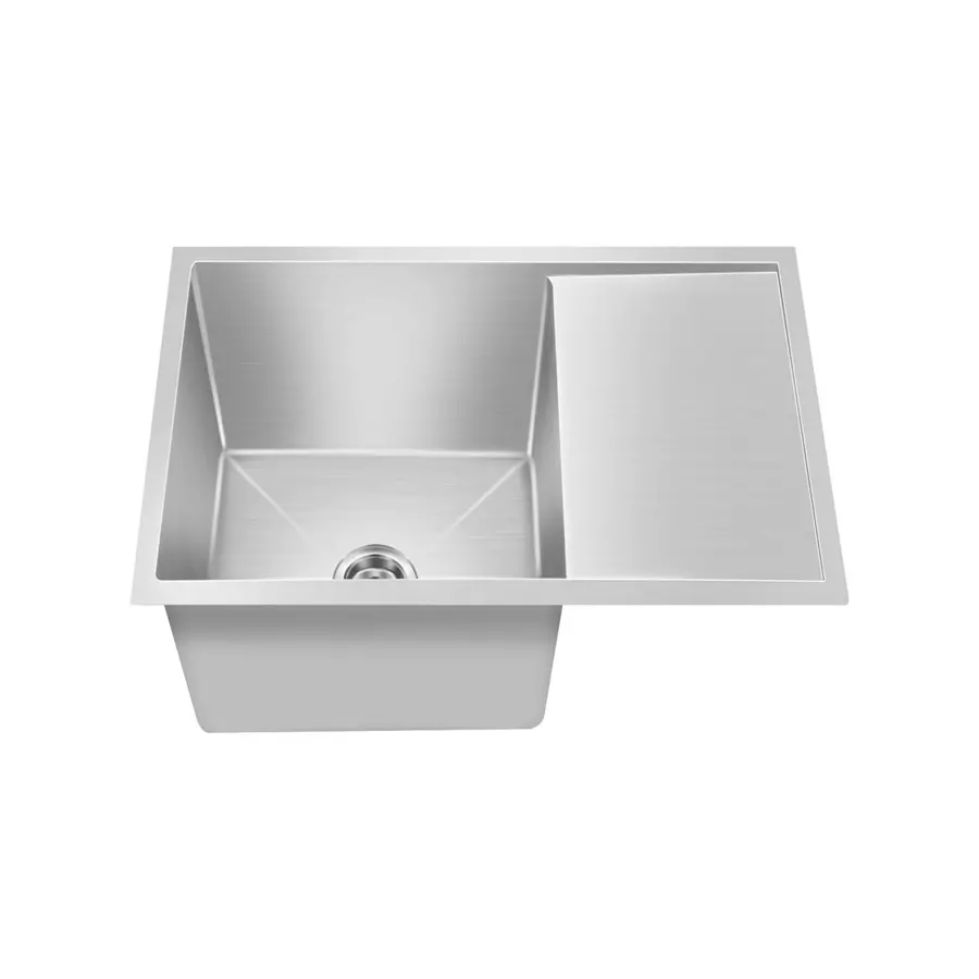 Nirali BG Kitchen Sink Meritox Series 765x510 mm (30x20 inch) Hairline Satin Finish Stainless Steel, Epico