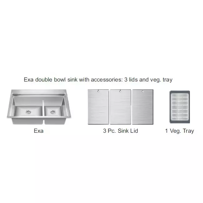 Nirali BG Kitchen Sink Expell Series 800x495 mm (31½x19½ inch) Hairline Satin Finish Stainless Steel, Exa