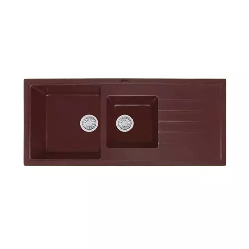 LIPKA Kitchen Sink with Drain Board 1146x493x230 mm Matte Finish Stainless Steel Double Bowl, QZDBD-18-CB