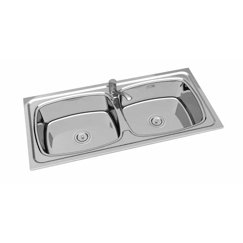 Lotus Studio Series Cherry Kitchen Sink 940x457x203 mm Size and 406x356 mm Bowl Stainless Steel Hairline Silver Finish, LSDBC-01