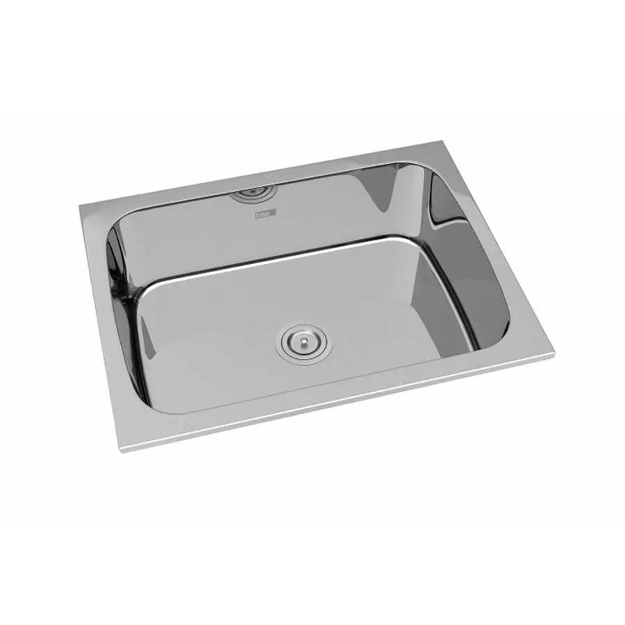 Lotus Studio Series Harmony Kitchen Sink 508x432x203 mm Size and 457x381 mm Bowl Stainless Steel Hairline Silver Finish, LSSBH-05