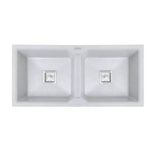 LIPKA Kitchen Sink 1128x500x230 mm Matte Finish Stainless Steel Double Bowl, QZDB03-SP