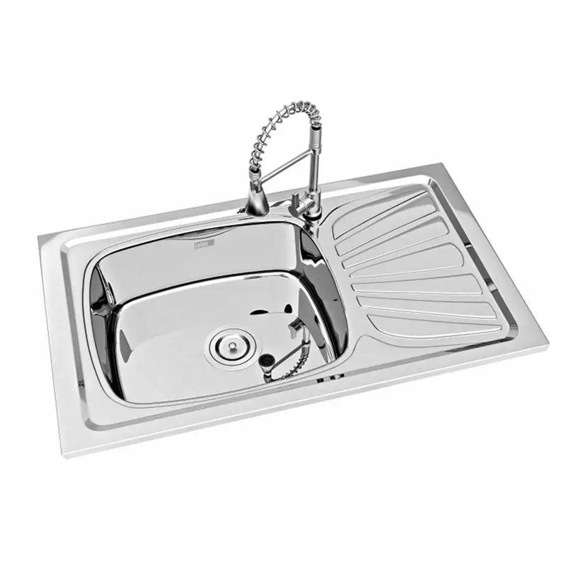 Lotus Studio Series Carole Kitchen Sink 914x508x203 mm Size and 508x406 mm Bowl Stainless Steel Hairline Silver Finish, LSSBSDC-04