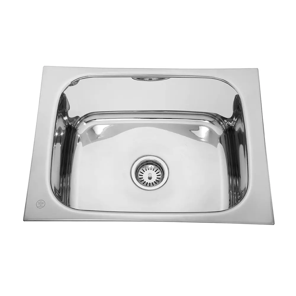 Parryware Eco Single Bowl Kitchen Sink Gloss Finish 458x407x204 mm with Flat Edge, C856971