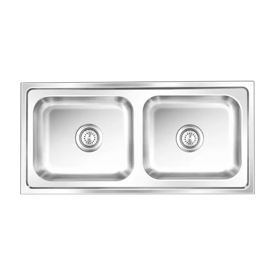 Nirali BG Kitchen Sink Popular Series Medium 1040x510 mm (41x20 inch) Glossy Finish Stainless Steel, Graceful Glory