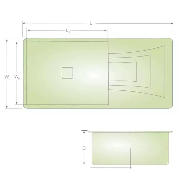 LIPKA Kitchen Sink with Drain Board 990x494x232 mm Matte Finish Stainless Steel Single Bowl, QZSBD17-CW