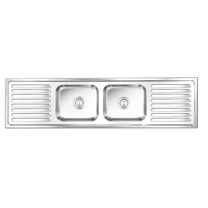 Nirali BG Kitchen Sink Popular Series Big 2005x510 mm (79x20 inch) Satin Finish Stainless Steel, Super Elegance