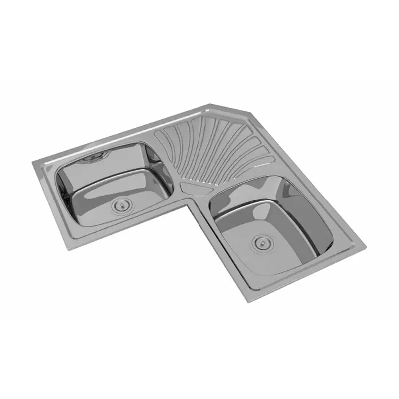 Lotus Studio Series Emperor Kitchen Sink 914x914x203 mm Size and 406x356 mm Bowl Stainless Steel Hairline Silver Finish, LSDBSDE-01