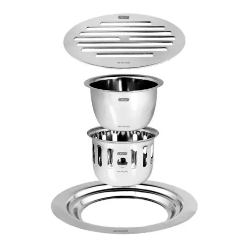 Chilly 138 mm Cockroach Trap Stainless Steel Matt Finish Silver, CCT-RCFC-138