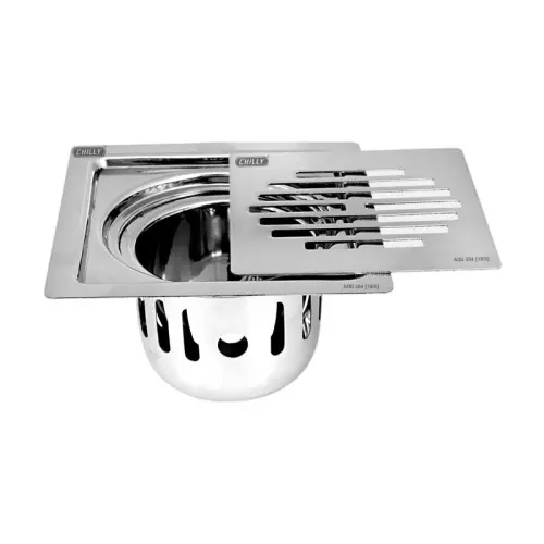 Chilly 127x127 mm Cockroach Trap Stainless Steel Glossy Finish Silver, CCT-SSCFC-127