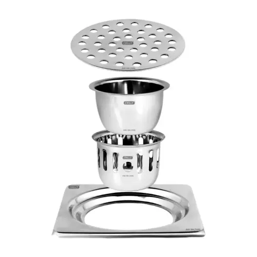 Chilly 129x129 mm Cockroach Trap Stainless Steel Matt Finish Silver, CCT-S-129