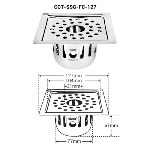 chilly-127x127-mm-cockroach-trap-stainless-steel-matt-finish-silver-cct-ssgfc-127