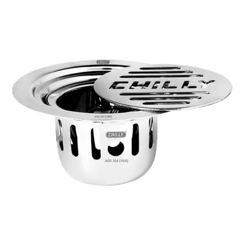 Chilly 150 mm Cockroach Trap Stainless Steel Glossy Finish Silver, CCT-RSDFC-150