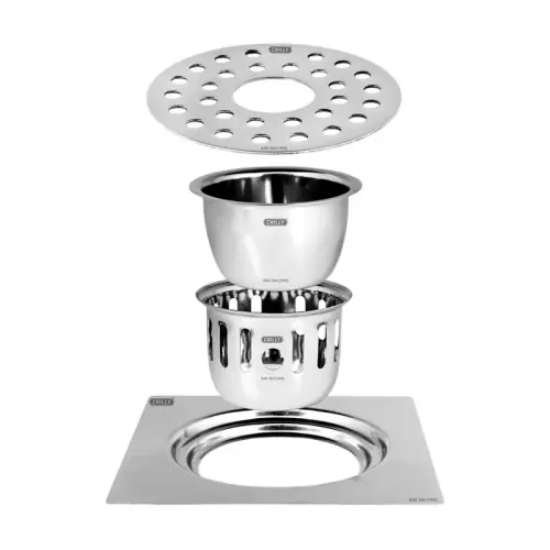 Chilly 153x153 mm Cockroach Trap Stainless Steel Glossy Finish Silver, CCT-SGFC-153