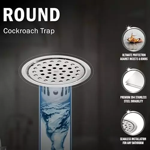 Sanjay Chilly Round Cockroach Trap Sliver 76.2 mm (‎3 inch), SCCT-R-80