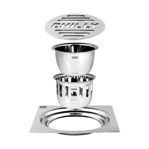 Chilly 127x127 mm Cockroach Trap Stainless Steel Glossy Finish Silver, CCT-SSDFC-127