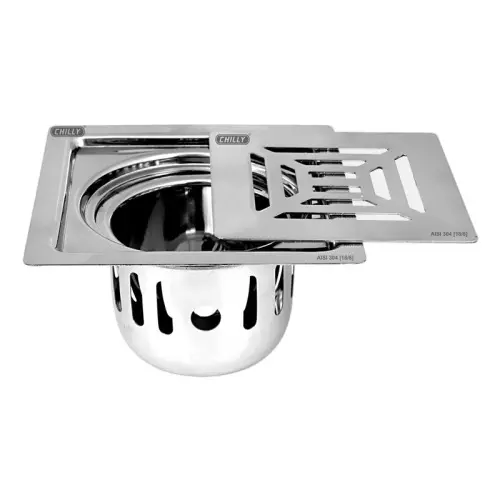 Chilly 127x127 mm Cockroach Trap Stainless Steel Matt Finish Silver, CCT-SSRDFC-127