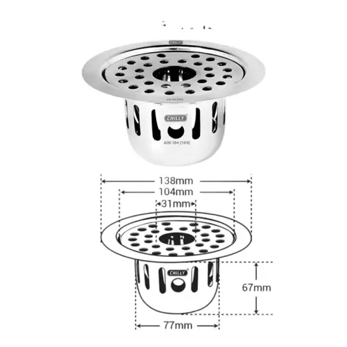 chilly-138-mm-cockroach-trap-stainless-steel-matt-finish-silver-cct-rgfc-138