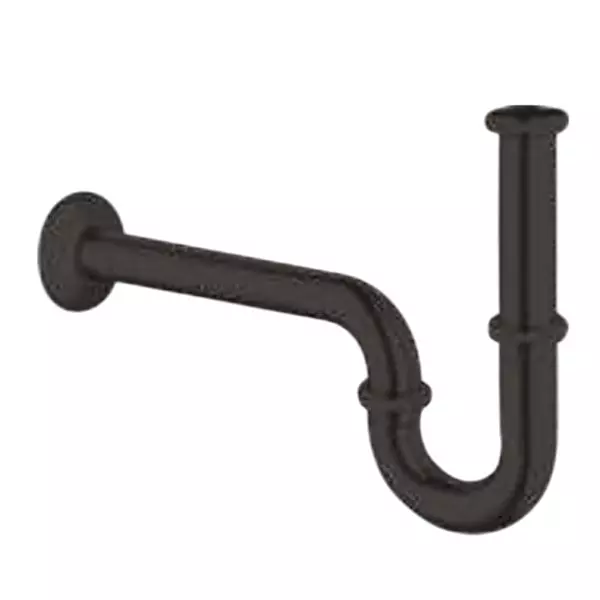 PLATO Bottle Trap Wall Mount Stainless Steel Black 32 mm, 5351 BK