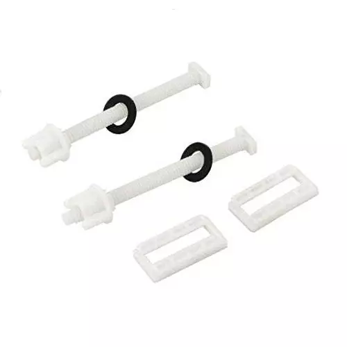 ELEGANT CASA Screw, Nuts and Washers Hinges Kit Polyvinyl Chloride (PVC) 48x25 mm White