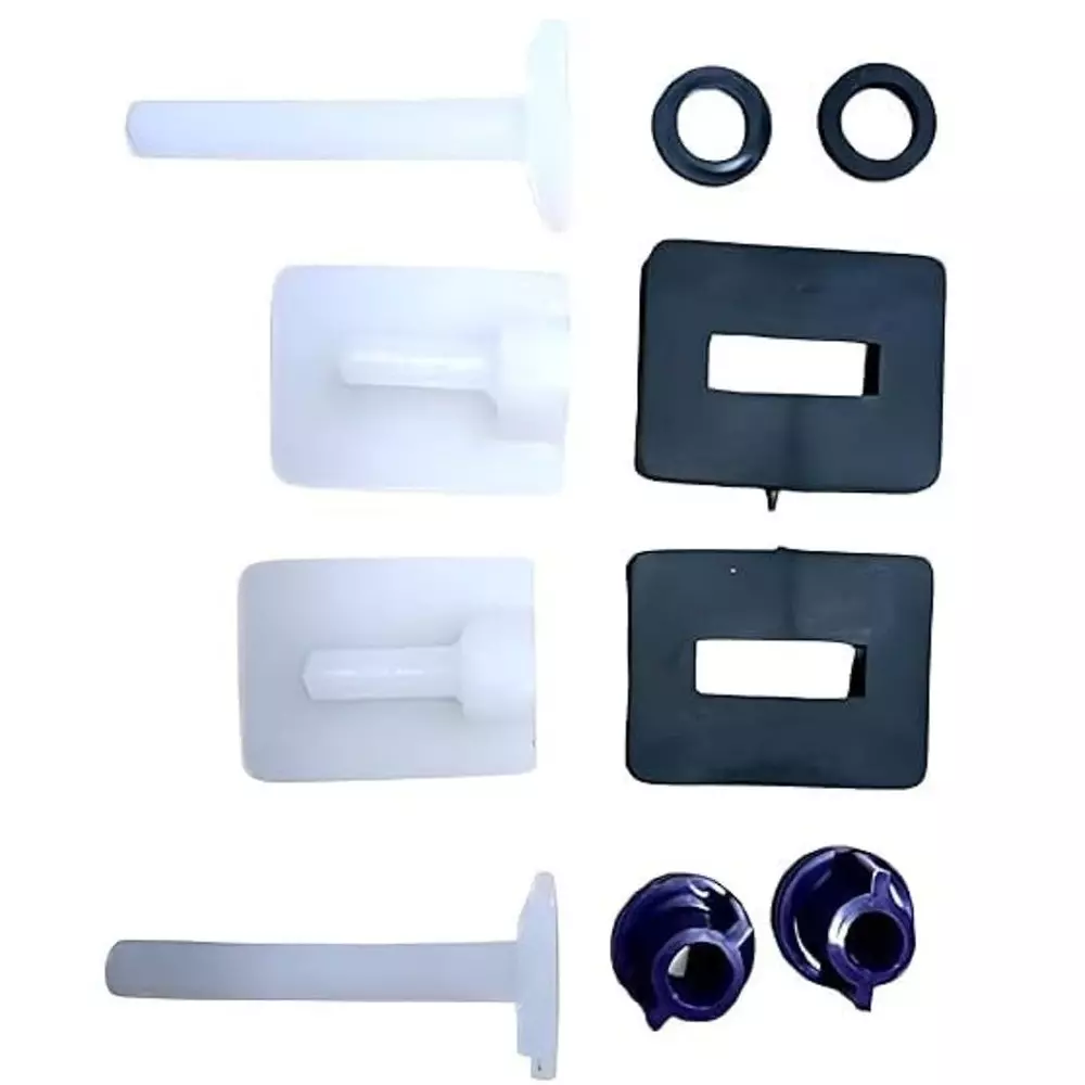 ELEGANT CASA Screw, Nuts and Washers Hinges Kit Polyvinyl Chloride (PVC) 40x22 mm White