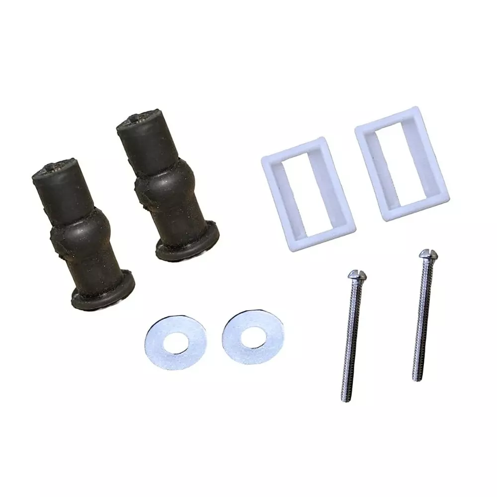 ELEGANT CASA Screw, Nuts and Washers Hinges Kit Polyvinyl Chloride (PVC) 48x20 mm White