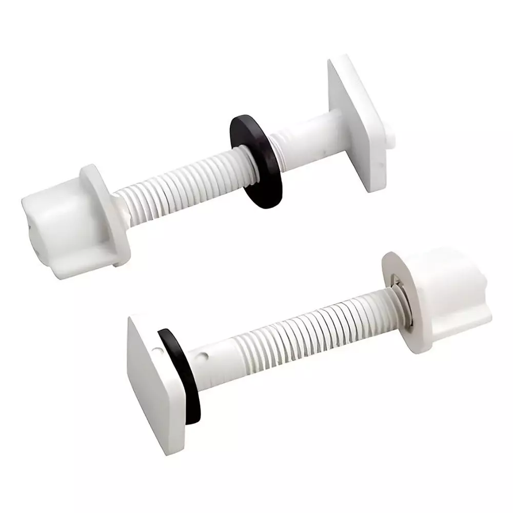ELEGANT CASA Screw, Nuts and Washers Hinges Kit Polyvinyl Chloride (PVC) 44x44 mm White