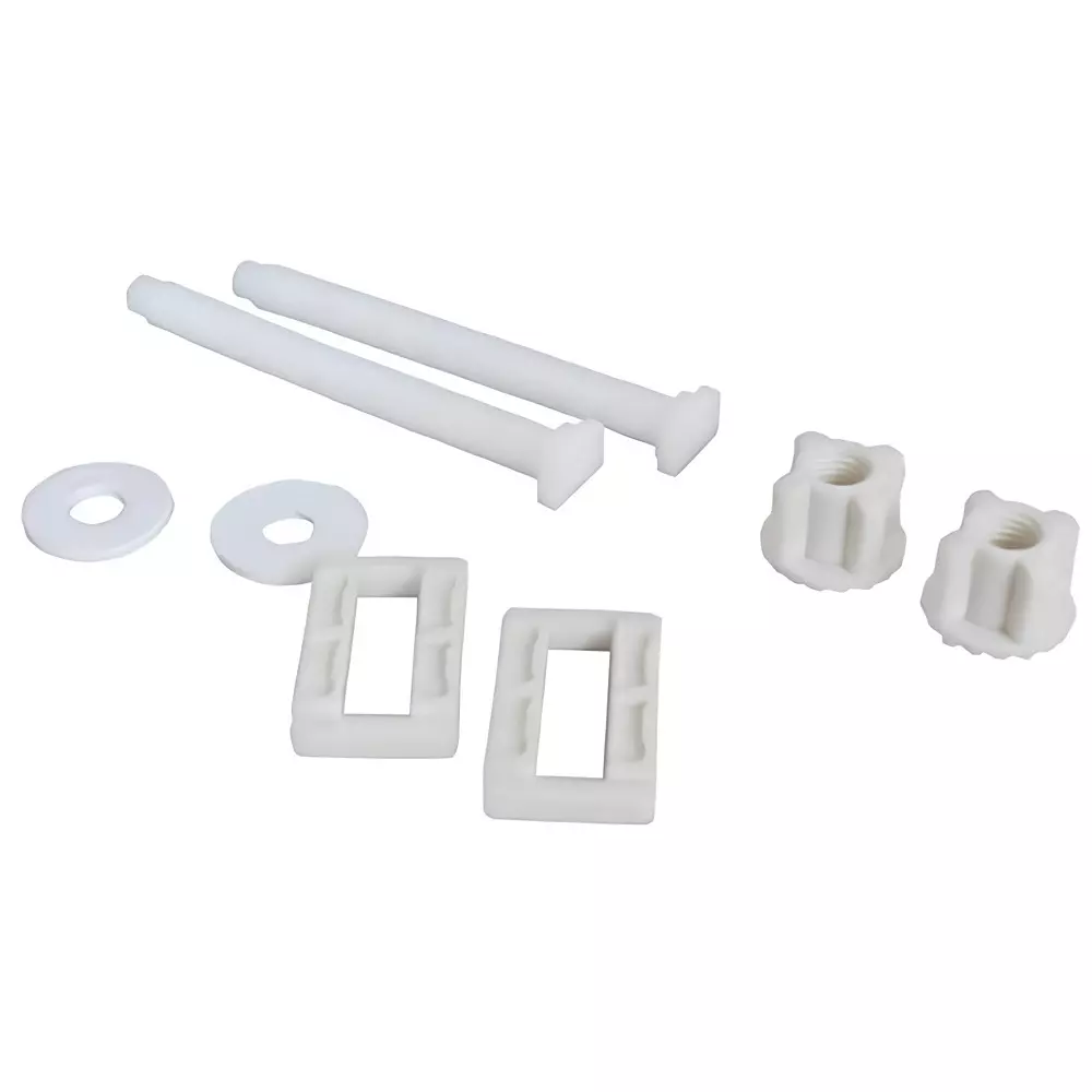 ELEGANT CASA Screws, Nuts, Washers Hinges Repairing Kit PVC 36x25 & 40x22 mm White
