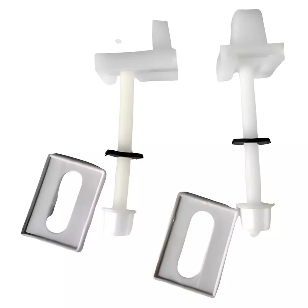 ELEGANT CASA Screw, Nuts and Washers Hinges Kit (PVC) 35x48 mm White 76 mm Bolt