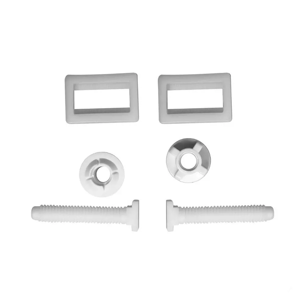 ELEGANT CASA Screw, Nuts and Washers Hinges Kit Polyvinyl Chloride (PVC) 37x23 mm White