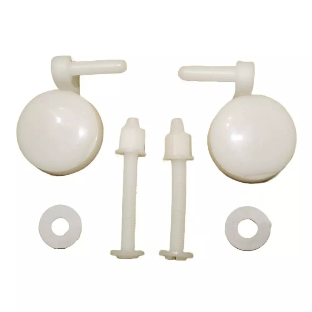 ELEGANT CASA Screw, Nuts and Washers Hinges Kit Polyvinyl Chloride (PVC) 48x35 mm Ivory