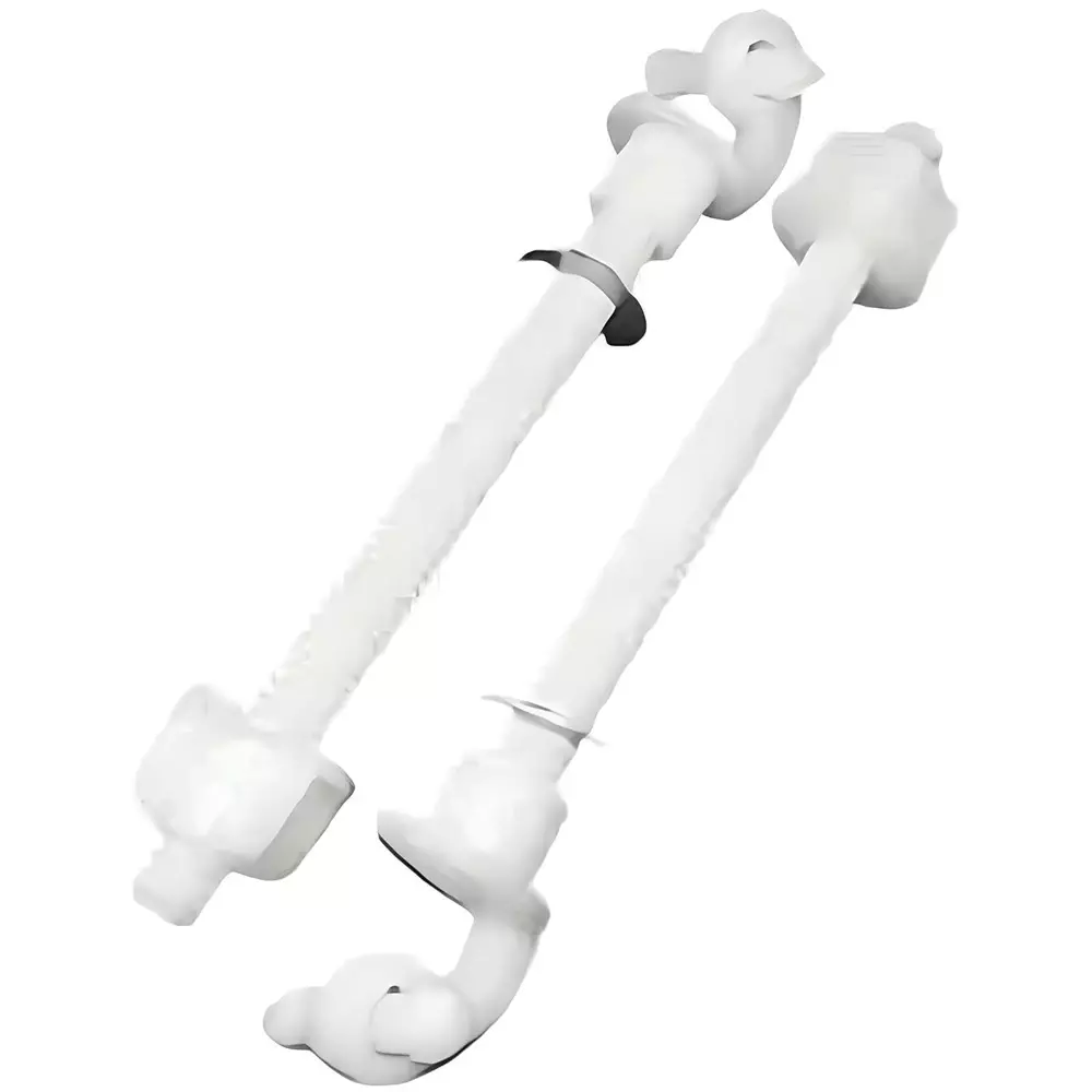 ELEGANT CASA Screw, Nuts and Washers Hinges Kit Polyvinyl Chloride (PVC) 70x80 mm White