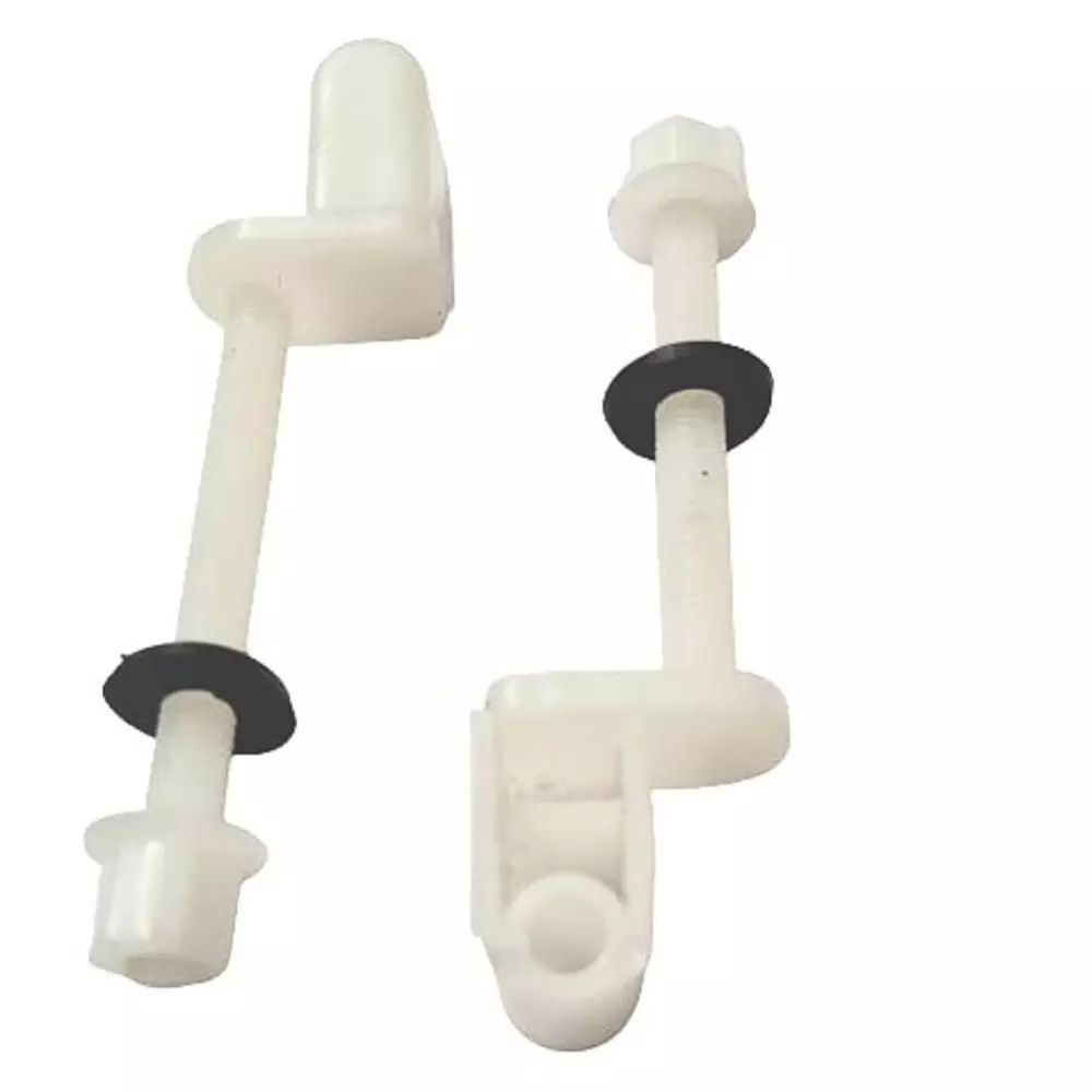 ELEGANT CASA Screw, Nuts and Washers Hinges Kit Polyvinyl Chloride (PVC) 95x30 mm White