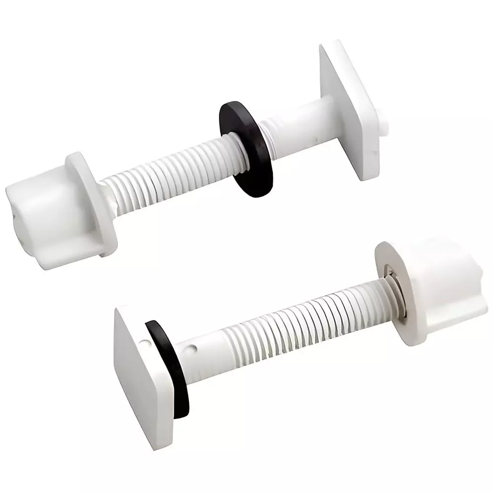 ELEGANT CASA Screw, Nuts and Washers Hinges Kit Polyvinyl Chloride (PVC) 29x26 mm White