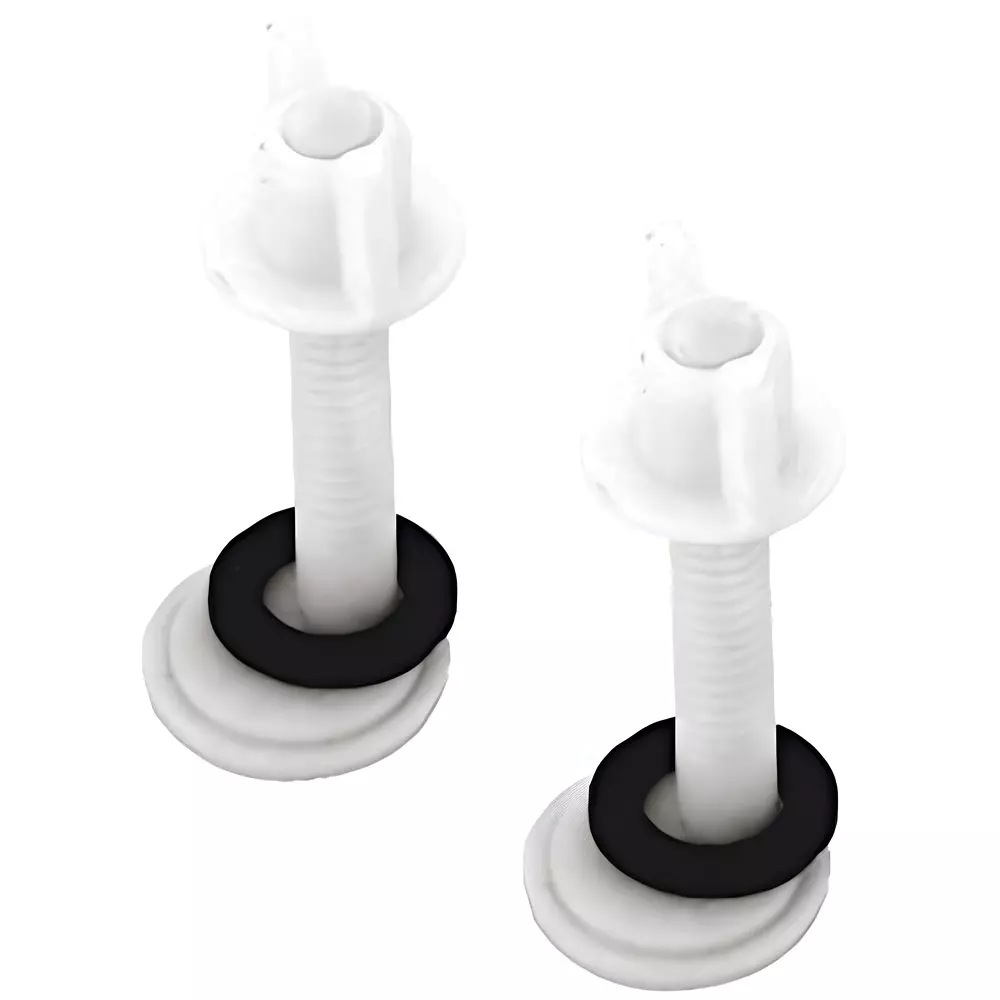 ELEGANT CASA Screw, Nuts and Washers Hinges Kit Polyvinyl Chloride (PVC) 38 mm White