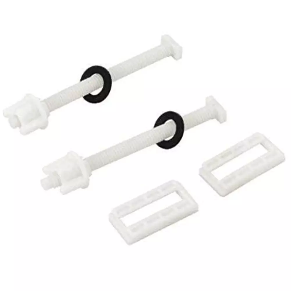 ELEGANT CASA Screw, Nuts and Washers Hinges Kit Polyvinyl Chloride (PVC) 64x25 mm White