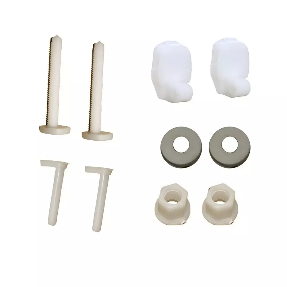ELEGANT CASA Screw, Nuts and Washers Hinges Kit Polyvinyl Chloride (PVC) 38x55 mm White