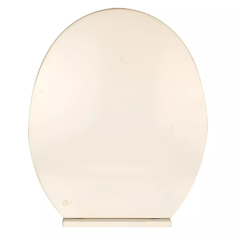 ELEGANT CASA Sleek Toilet Seat Cover Polypropylene (PP) 42x36 cm Ivory, A-5 42x36cm Ivory
