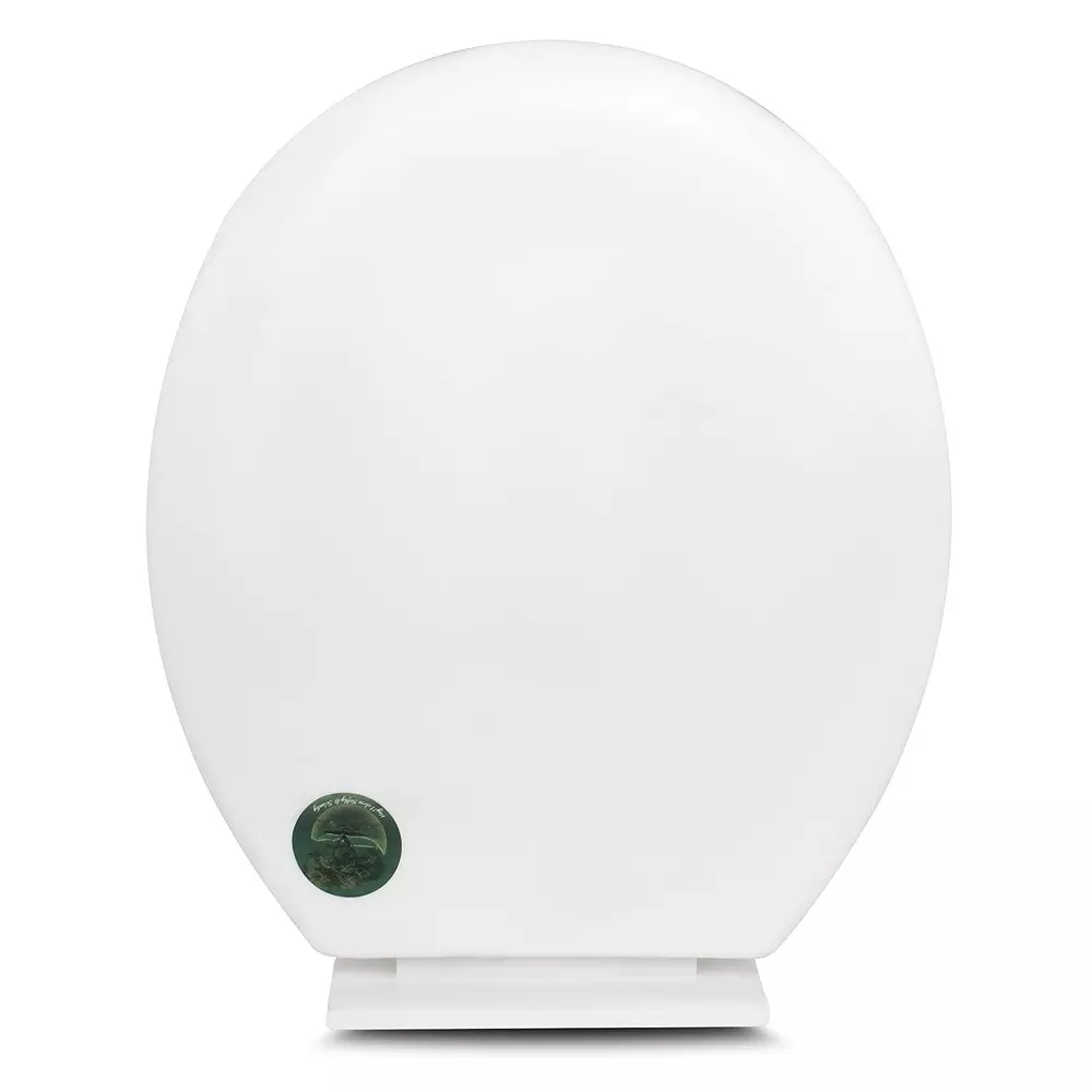 ELEGANT CASA Sleek Toilet Seat Cover Polypropylene (PP) 42x36 cm White, A-15