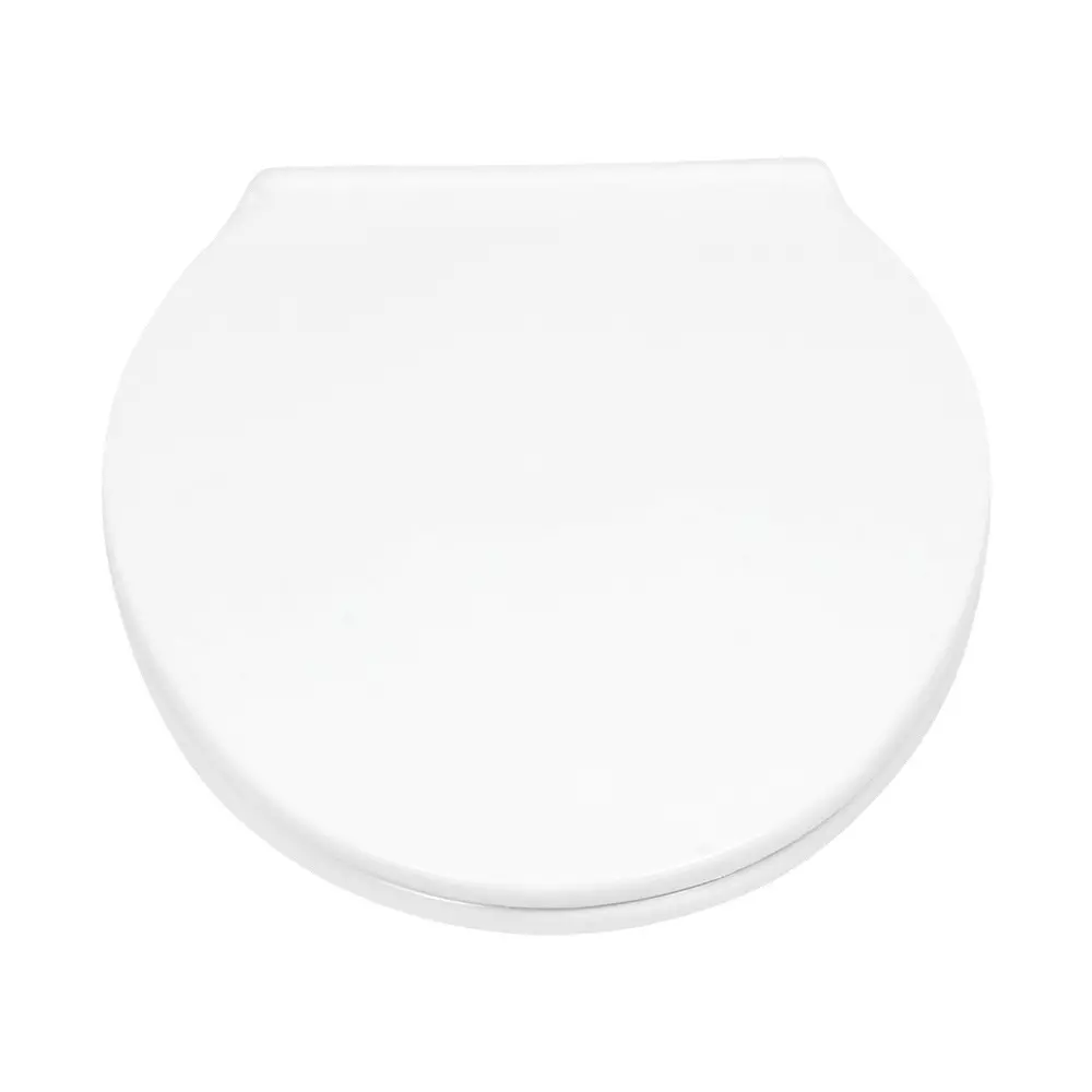 RN Stellar Collection Toilet Seat Cover Cisterns Round Curve Shape PVC White, RNSCCH0101