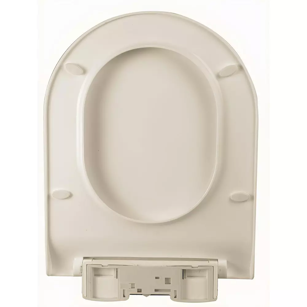 ELEGANT CASA Sleek Toilet Seat Cover Polypropylene (PP) 46x35 cm Ivory, 368