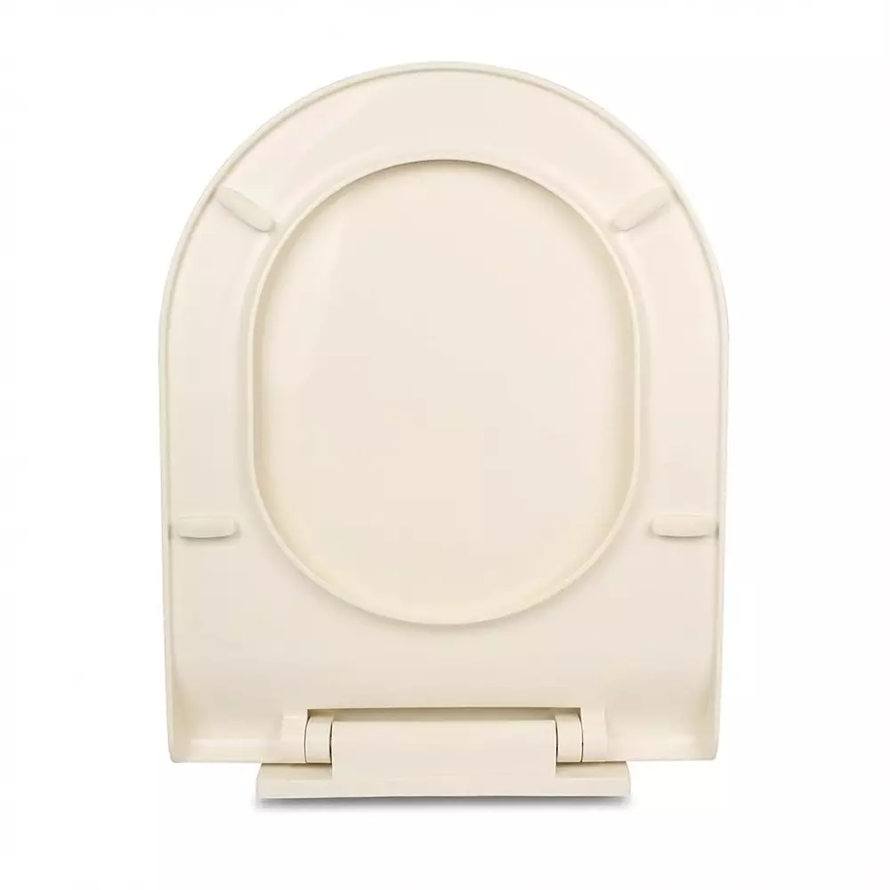 ELEGANT CASA Sleek Toilet Seat Cover Polypropylene (PP) 42x33 cm Ivory, A-8 42x33_IV